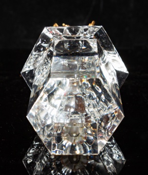 Steuben Crystal Cupola with 18K Gold Horse Weathervane