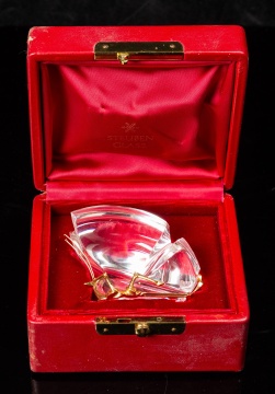 Steuben Crystal and 18K Gold Butterfly