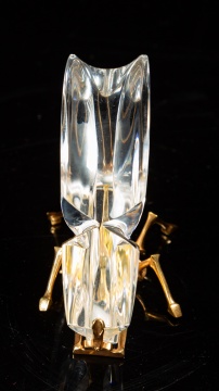 Steuben Crystal and 18K Gold Butterfly