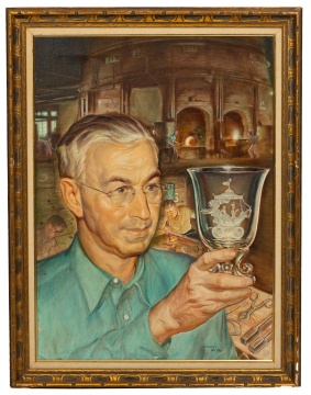 Charles DeFeo (American, 1892-1978) Steuben Glassworks, Cover Illustration for Nation's Business, May 1948