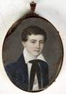 Miniature Portrait on Ivory of Young Boy w/Coat