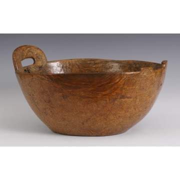 Late 18th/Early 19th Century Deep Burl Bowl