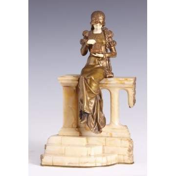 Dominique Alonzo (French, 20th cent.) Bronze & Ivory Figure
