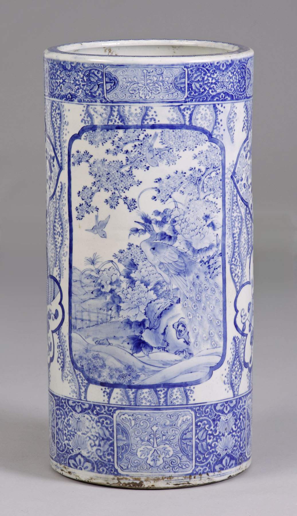 Oriental Blue & White Porcelain Umbrella Holder Cottone Auctions