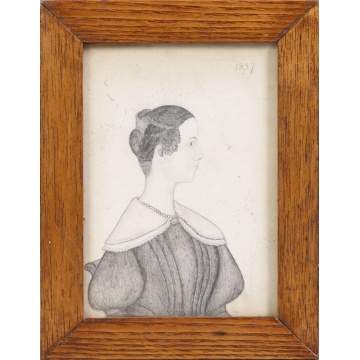 Graphite Portrait of a woman in dress