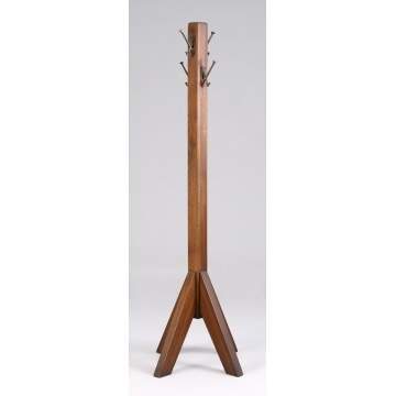 Arts & Crafts Oak Coat Rack