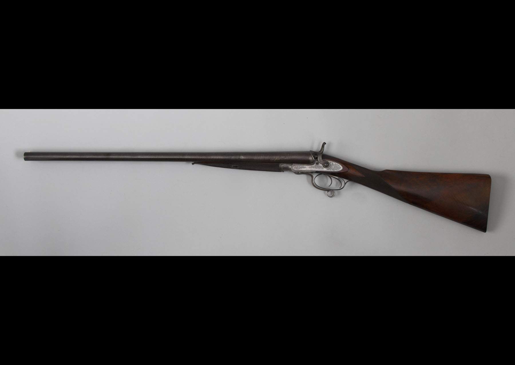 Double Barrel Shot Gun w/Exposed Hammers by E.M. Reilly & Co., London