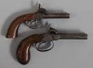 Small Double Barrel Belgian Boot Pistols