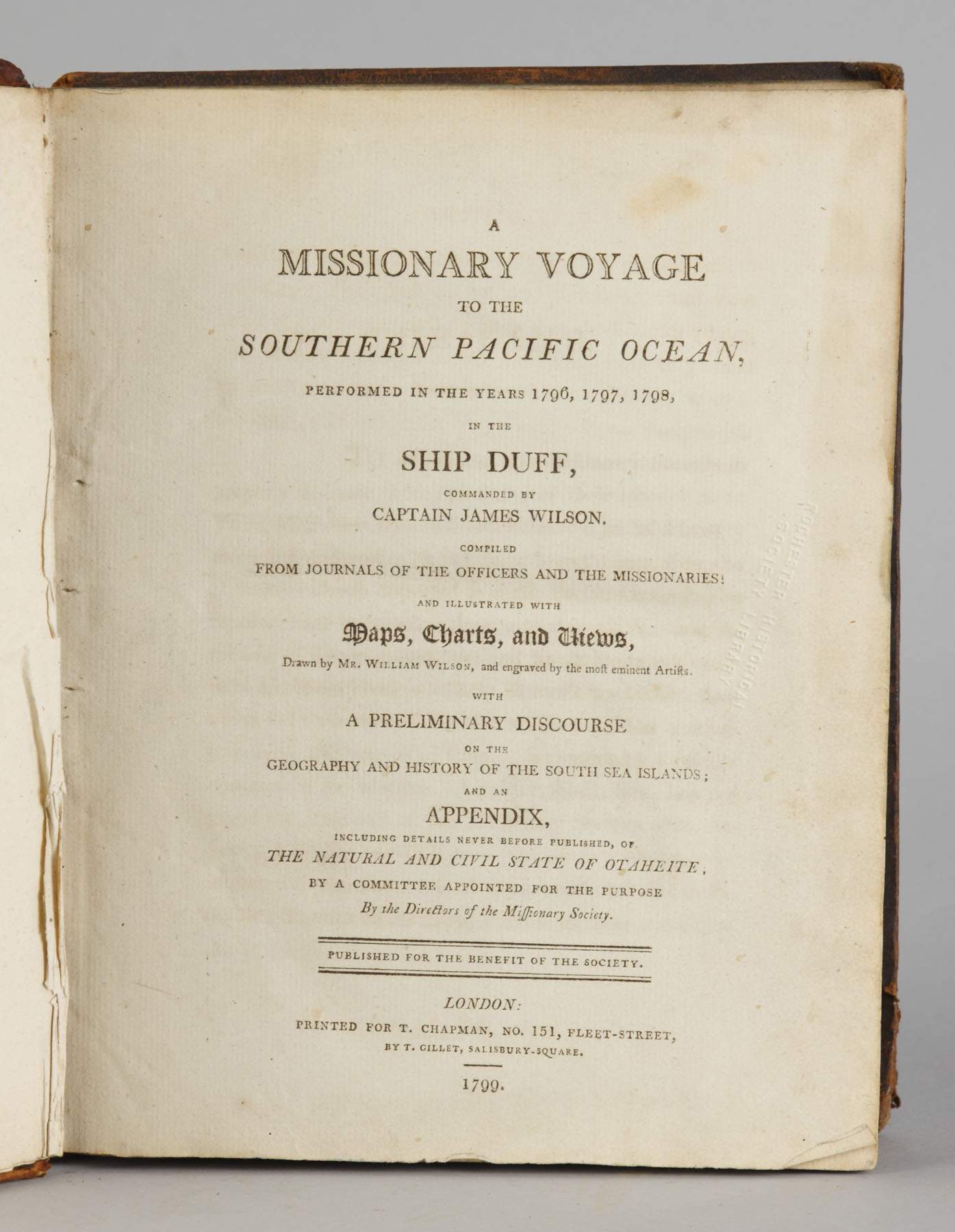 Wilson, William.  A Missionary Voyage to the Southern Pacific Ocean 