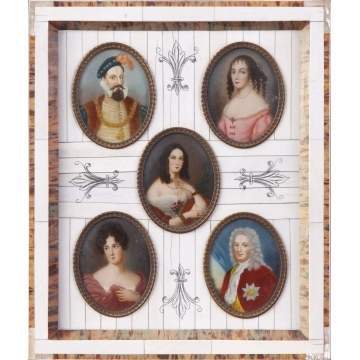 19th Cent. French Paintings on Ivory