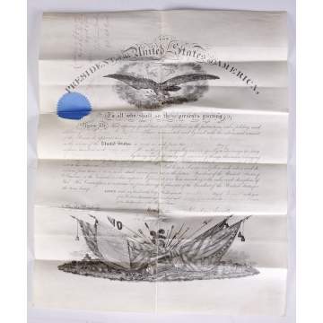 Presidents Document w/Abraham Lincoln Signature