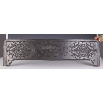 Iron Fireplace Frieze w/Eagle	