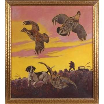 Sgn. Lynn Bogue Hunt (1878-1960) Bird hunters