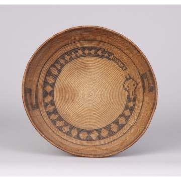 Apache California Mission Basket w/Rattlesnake