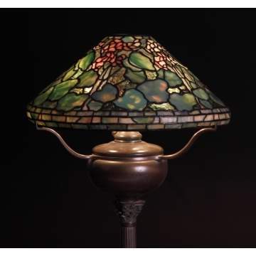 Sgn. Tiffany Studios, NY, Geranium Table Lamp
