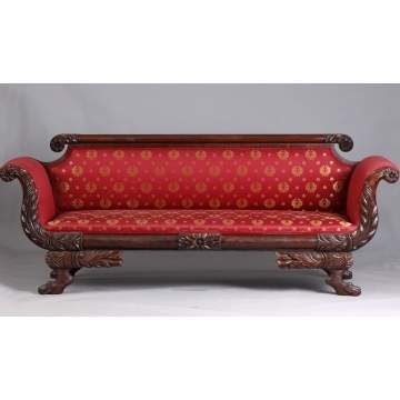 Federal Carved Mahognay Sofa 