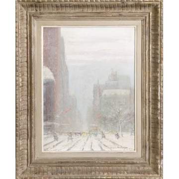Johann Berthelsen (1883-1972) Winter street scene