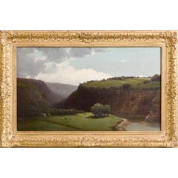 Lemuel Maynard Wiles (1826-1905) "Pass of the Genesee near St. Helena, Perry NY"