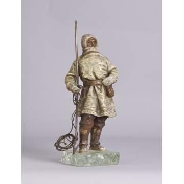 Franz Xaver Bergman (1861 - 1936) Inuit Bronze 