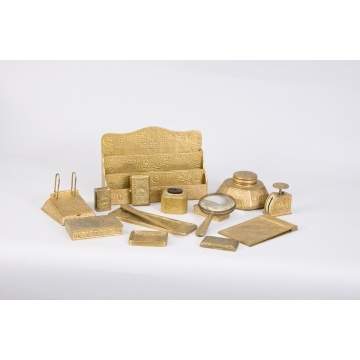 Sgn. Tiffany Studios 15 pc. Desk Set