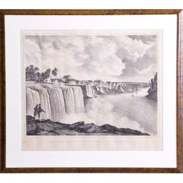 3 C & M Morse Prints of Genesee Falls
