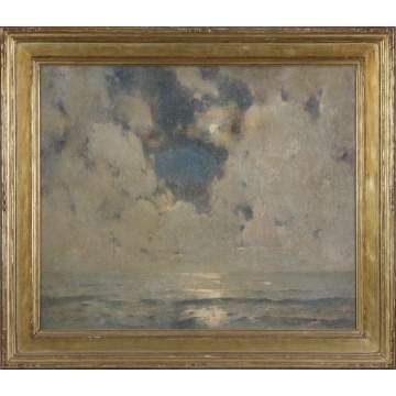 Soren Emil Carlsen (American, 1853-1932) "Moonlight"