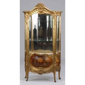 French Carved Giltwood Vitrine