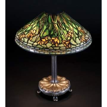 Sgn. Tiffany Studios, NY, Daffodil Lamp