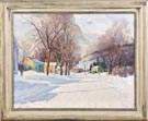Clifford M. Ulp (Rochester NY, 1885-1958) "Village in Winter"