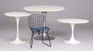 3 Saarinen Mid-Century Side Tables & Knoll Salesman Sample Chair