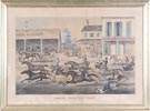 Currier & Ives Lithograph 	"Coming from the Trot, Sports on the Home Stretch."