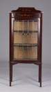 Leaded Door Curio Cabinet