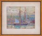 Whitney Myron Hubbard  (1875 - 1965) Ship scene