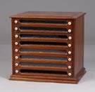 8 Drawer Walnut Spool Cabinet