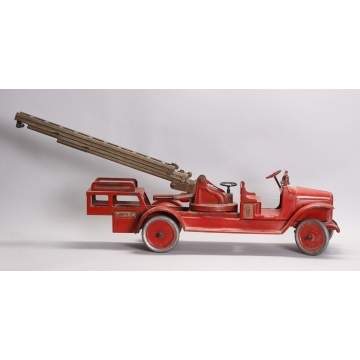 Buddy L Pressed Steel Fire Aerial Ladder Truck