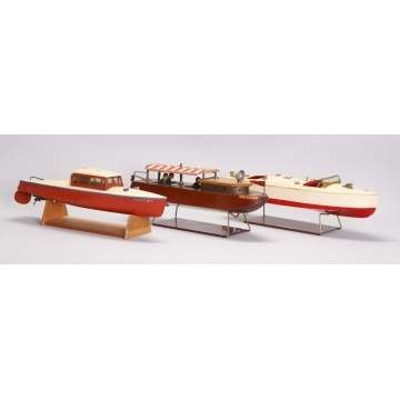 Group of Tin Wind-Up Boats