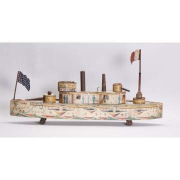 Paper Lithograph Boat, "Iowa"