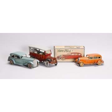 Group of Tin Wind-Up Cars