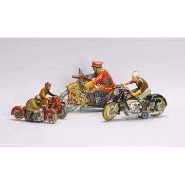 Group of Toy Motorcycles 