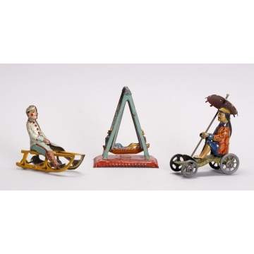 German Lithographed Tin Penny Toys