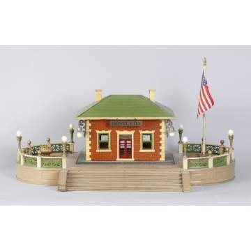 Lionel City Painted Tin Train Station