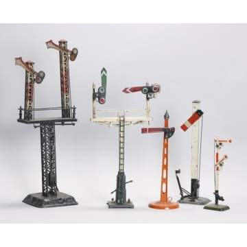 Hand Painted Tin Train Signals