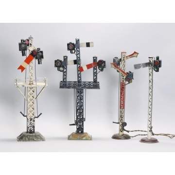 Hand Painted Toy Train Signals