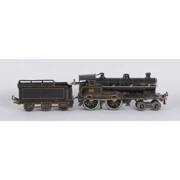 George the Fifth German Engine & Tender #2663 Hand Painted Tin Wind-Up
