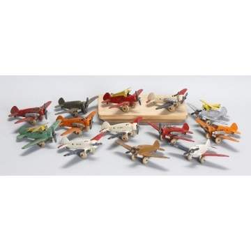 13 US Army Tootsie Toy Planes
