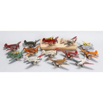 13 US Army Tootsie Toy Planes