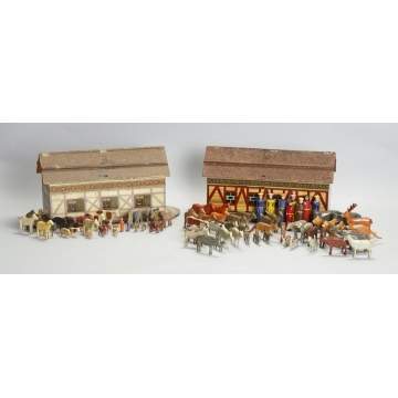 Painted & Lithographed Wood Noah's Ark