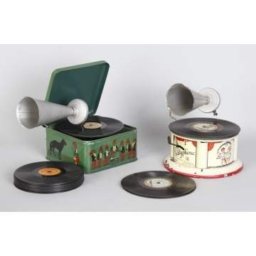 2 Bing Record Players & Several Little Wonder Records