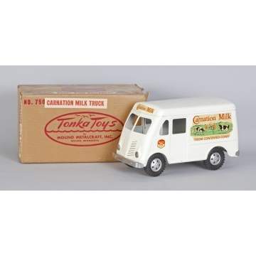 Tonka Toys by Mound Metalcraft, Minnesota, Pressed Steel Carnation Milk Truck
