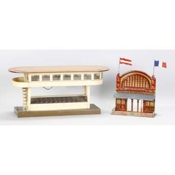 Hand Painted Lithographed Tin Facade & Tin Switch Board